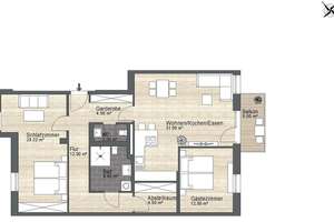 RUHIGE 3-RAUM WOHNUNG MIT LIFT IN LAUBEGAST – Die vollständige Adresse der Immobilie erhältst du vom Anbieter., 1279 Laubegast, Dresden – Vorschaubild 4