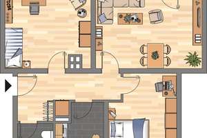 Helle 3-Zimmer-Wohnung in familienfreundlicher Lage in Kiel zu vermieten – Ostring 36, 24143 Gaarden-Süd und Kronsburg, Kiel – Vorschaubild 4