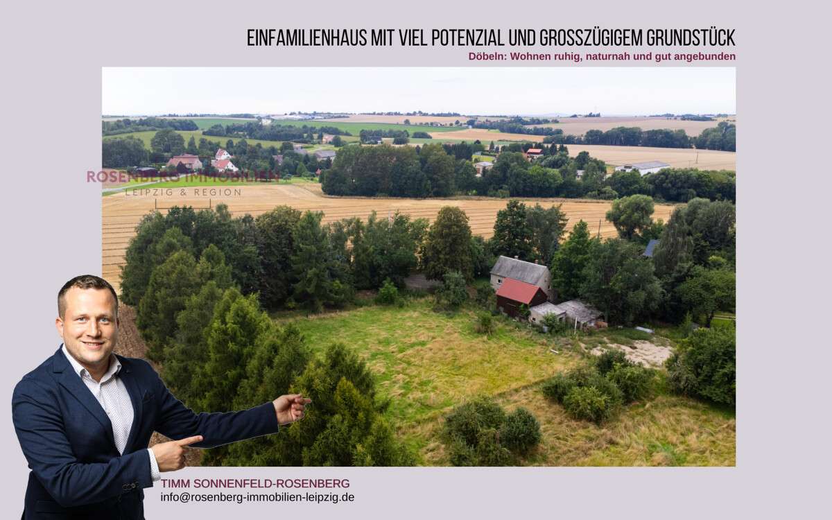 Renovierungsbedürftiges Einfamilienhaus mit großem Grundstück in Döbeln, Mittelsachsen Kreis – Bild 1