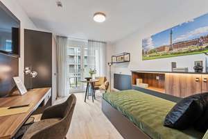 Erdgeschoss: Möbliertes Business-Apartment "Single-Suite" zum Verlieben! – Am Wallgraben 140, 70565 Wallgraben-West, Stuttgart – Vorschaubild 1