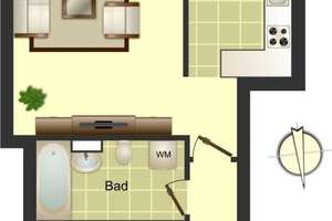 In der Wuppertaler Nordstatdt - 2-Zimmer-Wohnung in Wuppertal Elberfeld Nur mit WBS für 2 Personen – Wiesenstraße 69, 42105 Elberfeld, Wuppertal – Vorschaubild 2