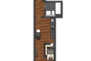 Stilvoll möbliertes, geräumiges 1-Zimmer-Apartment mit EBK und Balkon in Schwabing, München – Leopoldstr. 204, 80804 München – Vorschaubild 23