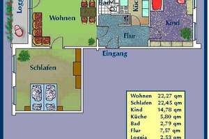 3-Zimmer-Wohnung mit Balkon in zentraler Lage – Dürerstr. 55, 1307 Johannstadt-Süd, Dresden – Vorschaubild 2
