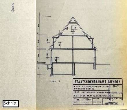 Schnitt des Gebäudes