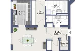 Familien-Wohnung mit zwei Balkonen – Becker-Gundahl-Str. 20, 81479 Solln, München – Vorschaubild 4