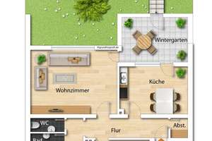 Erdgeschosswohnung mit Wintergarten und Garten – Die vollständige Adresse der Immobilie erhältst du vom Anbieter., 64291 Wixhausen, Darmstadt – Vorschaubild 8