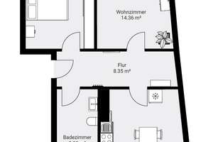 Schöne 2-Raum Wohnung in Chemnitz in ruhiger Lage, mit Einbauküche – Die vollständige Adresse der Immobilie erhältst du vom Anbieter., 9131 Hilbersdorf, Chemnitz – Vorschaubild 13