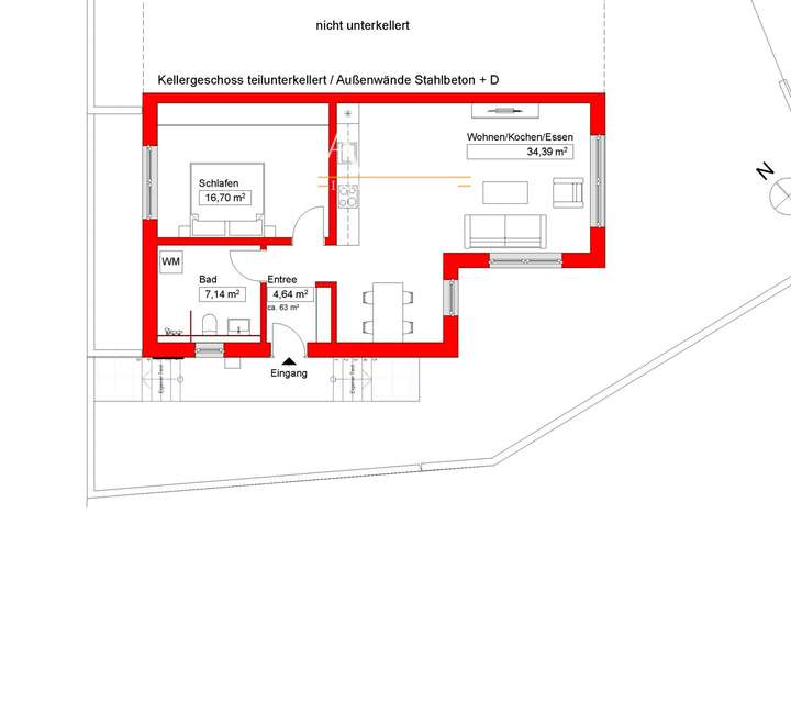 UG Grundriss - Grundstück Syrg