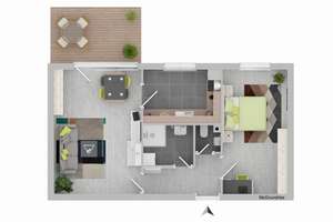 MZ-Finthen/Katzenberg:   Terrassenwohnung  ca. 58 m² 2ZKB + Keller + TG-Platz   ---- gut vermietet – Die vollständige Adresse der Immobilie erhältst du vom Anbieter., 55126 Finthen, Mainz – Vorschaubild 13