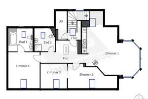Individuelles EFH mit 2 Einheiten: 11 Zimmer, 409 m² Nutzfl., Keller, Pool, großer Garten! – Puschkinallee xx, 15745 Wildau – Vorschaubild 77