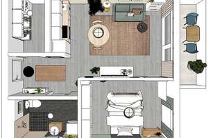 Erstbezug 2026!  2-Raum Wohnung Olvenstedt - barrierefrei – Johannes Göderitz Str 80, 39130 Neu Olvenstedt, Magdeburg – Vorschaubild 12