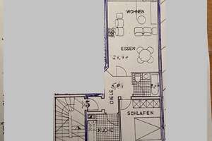 Schöne und helle zwei Zimmerwohnung mit Südwest Ausrichtung und Balkon.