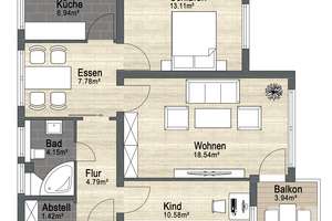 Wohnen mit Weitblick in Detmerode: Helle 3-Zimmer-Wohnung mit Südbalkon – 38444 Detmerode, Wolfsburg – Vorschaubild 11