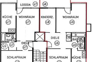 Ruhige Dreizimmerwohnung mit Blick ins Grüne inkl. Tiefgaragenstellplatz – Kleistring 6, 50767 Pesch, Köln – Vorschaubild 5