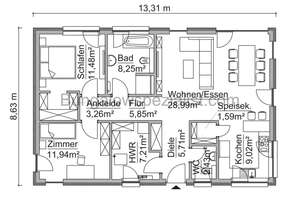 Bungalow (95 Qm) / 3 Zi./ monatliche Finanzierungsrate 899,--/ Seniorengerecht / PV / FB / WP / Schl – Die vollständige Adresse der Immobilie erhältst du vom Anbieter., 32469 Petershagen – Vorschaubild 4