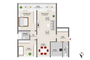 Bezugsfreie 3 -Zimmer - Wohnung in gefragter Lage – Die vollständige Adresse der Immobilie erhältst du vom Anbieter., 81927 Johanneskirchen, München – Vorschaubild 12