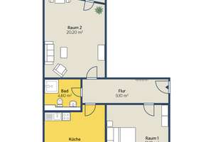 Ruhige 2-Raum-Wohnung mit Balkon – Wieselstr. 9, 4329 Heiterblick, Leipzig – Vorschaubild 2