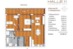 3-Zimmer-Wohnung im Rheinauhafen, mit Balkon und Rheinblick – Im Zollhafen 9, 50678 Altstadt/Süd, Köln – Vorschaubild 18