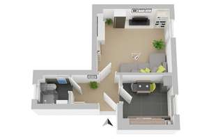 Saarstr. 124, 1 L - Schöne 1-Zimmer Wohnung mit Dusche und Tageslichtbad – Saarstr. 124, 38116 Lehndorf-Watenbüttel, Braunschweig – Vorschaubild 2