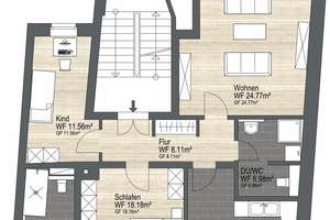 Hochwertig sanierte 3-Raumwohnung in Gohlis-Süd |Exklusive Bäder| Parkett | Stuck | Balkon – Die vollständige Adresse der Immobilie erhältst du vom Anbieter., 4155 Gohlis-Süd, Leipzig – Vorschaubild 3
