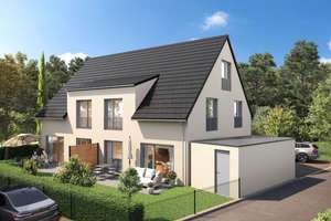 EH55-*NEUBAU* Familienfreundliche Doppelhaushälfte mit West-Garten in ruhiger Lage in A.-Göggingen! – Die vollständige Adresse der Immobilie erhältst du vom Anbieter., 86199 Göggingen-Nordwest, Augsburg – Vorschaubild 2