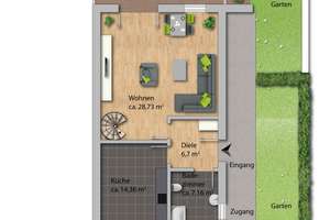 Wohnen auf zwei Ebenen- charmante Maisonette-Wohnung mit Garten und Haus-im-Haus-Charakter – Die vollständige Adresse der Immobilie erhältst du vom Anbieter., 81825 Gartenstadt Trudering, München – Vorschaubild 26