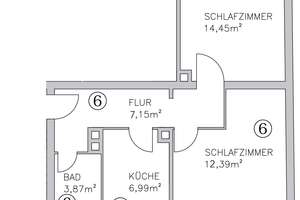 Rendite von fast 6,2 % und provisionsfrei! Helle 2-Zimmer-Wohngemeinschaft im 1.OG direkt an der TH – Die vollständige Adresse der Immobilie erhältst du vom Anbieter., 90489 Wöhrd, Nürnberg – Vorschaubild 5