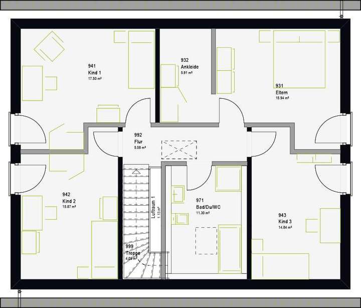 Grundriss Dachgeschoss