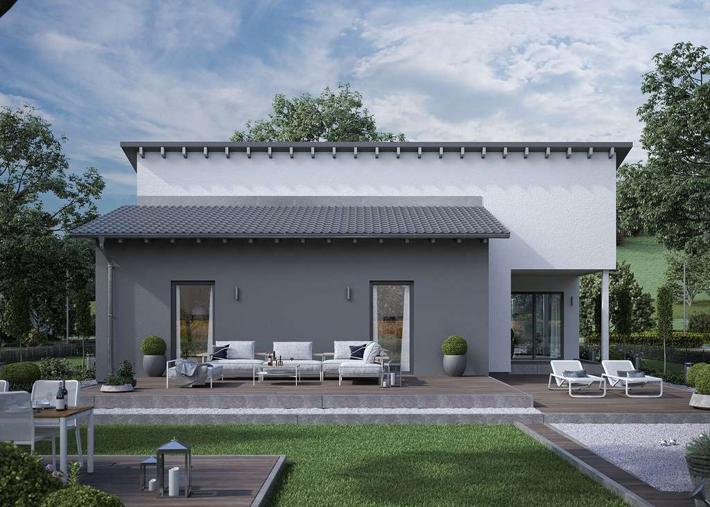 Immobilie in Wollmerath - Markanter Doppel-Pultdach Bungalow "ComfortStyle 13.03 P" von massa Haus - Bild 4