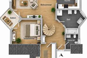 4-Zimmer-Maisonette mit offener Galerie, Balkon und 2 TG-Stellplätzen in Ludwigshafen-Maudach – 67067 Maudach, Ludwigshafen am Rhein – Vorschaubild 10