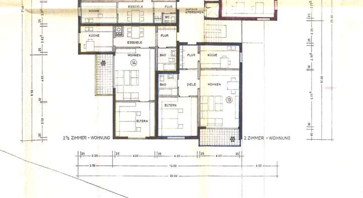 Grundrisse Whg 13 + 14
