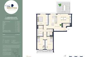 Viva Agrippina: Traumhafte 4-Zimmer-Wohnung mit Dachterrasse, 116,07 m² im 4. OG – Riehler Straße 88, 50668 Neustadt/Nord, Köln – Vorschaubild 2