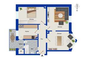 Vermietete 3-Zimmer-Wohnung in Pforzheim – Die vollständige Adresse der Immobilie erhältst du vom Anbieter., 75177 Nordstadt, Pforzheim – Vorschaubild 11