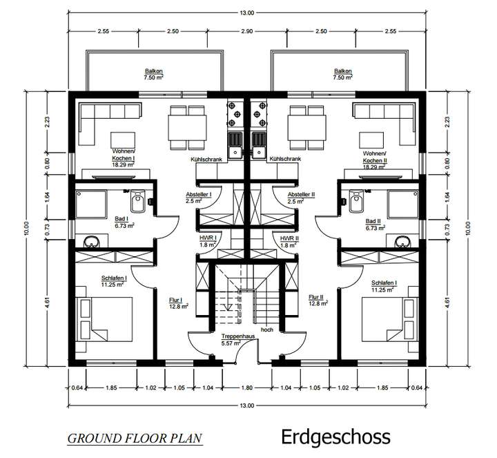 kleines Haus 10.13 Grundriß EG