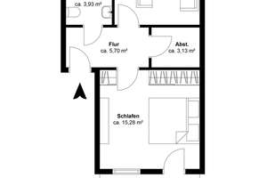 attraktive 2-Raum-Wohnung mit neuem Boden ***TOP*** mit Balkon in Lindenau; citynah – Erich-Köhn-Straße 92, 4177 Altlindenau, Leipzig – Vorschaubild 2