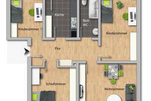 Sendling-Westpark - Gut geschnittene 4-Zimmer-Wohnung mit Wohnküche und sonnigem Südwestbalkon – Die vollständige Adresse der Immobilie erhältst du vom Anbieter., 81377 Am Waldfriedhof, München – Vorschaubild 10