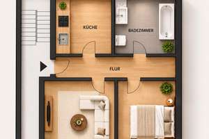 Kernsanierte 2-Zimmer-Altbauwohnung mit neuer Einbauküche und Designerbad – Wittensteinstraße 140, 42285 Barmen, Wuppertal – Vorschaubild 8