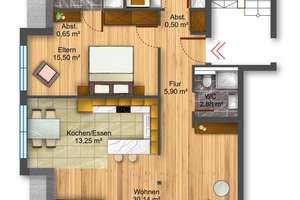 Ruhig gelegene 3,5-Zimmer-Dachgeschosswohnung mit Balkon im schönen Bühlau – 1324 Bühlau/Weißer Hirsch, Dresden – Vorschaubild 11