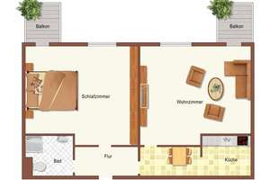 Großzügig geschnittene 2-Zimmer-Wohnung mit Tiefgaragenstellplatz in Eversten! – Die vollständige Adresse der Immobilie erhältst du vom Anbieter., 26131 Eversten, Oldenburg (Oldenburg) – Vorschaubild 11