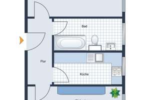Helle und moderne 2-ZKB-Wohnung mit EBK in der Jakobervorstadt – Die vollständige Adresse der Immobilie erhältst du vom Anbieter., 86152 Jakobervorstadt-Nord, Augsburg – Vorschaubild 11