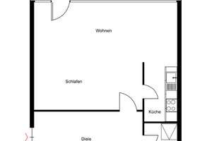 Helle 1-Zimmer-Wohnung mit Balkon in Bonn – Die vollständige Adresse der Immobilie erhältst du vom Anbieter., 53121 Endenich, Bonn – Vorschaubild 5