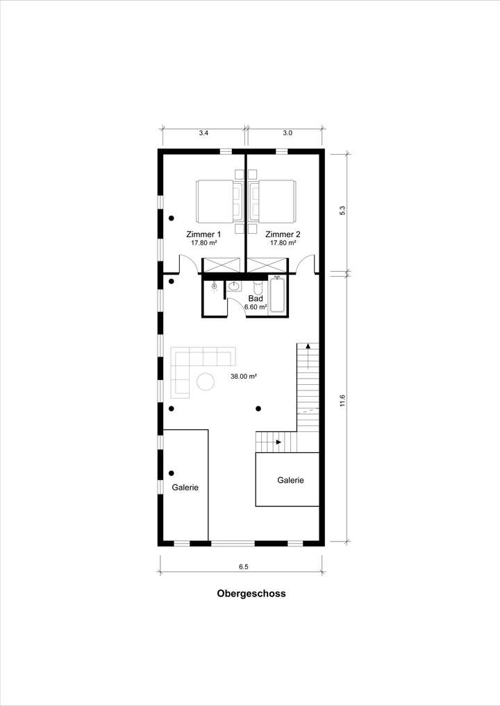 Grundriss Obergeschoss