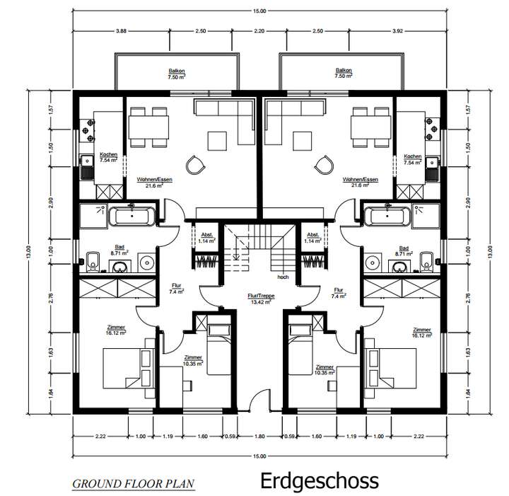 Grundriss Haus 13.15 EG