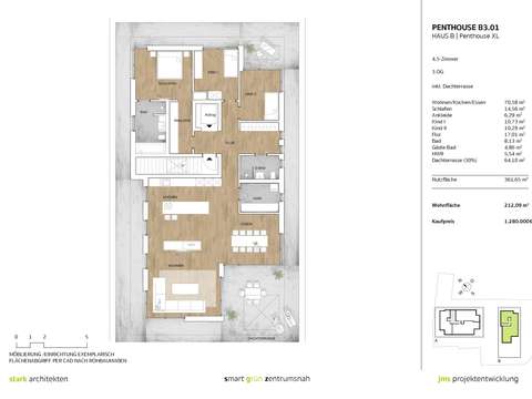 Exklusive Penthouse Wohnung Mit Grosszugiger Dachterrasse Und Blick Auf Das Aalbaumle