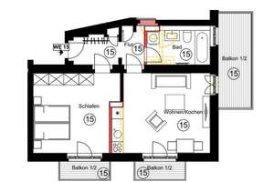 *ERSTBEZUG* Tolle 2-Raum-Wohnung mit FBH & 3 Balkone - WE 15 – Kantstraße 55, 4275 Südvorstadt, Leipzig – Vorschaubild 7
