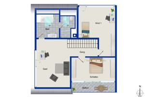 Architektonische DHH in exklusiver Hanglage – modernes Wohnerlebnis in Simmelsdorf – Die vollständige Adresse der Immobilie erhältst du vom Anbieter., 91245 Simmelsdorf – Vorschaubild 18