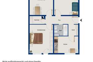 Sonnige 3-Zi-Wohnung mit Stellplatz in Lerchenau, 5 Min. Fahrzeit zum OEZ – Joseph-Seifried-Str. 26, 80995 Lerchenau-West, München – Vorschaubild 2