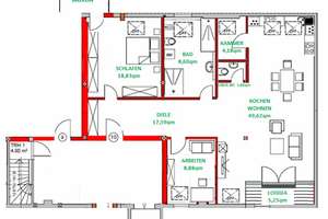 Exklusive 3-Zimmer Dachgeschosswohnung mit Aufzug, Terrasse und Klimaanlage in Mannheim Innenstadt – L8 15a, 68161 Innenstadt/Jungbusch, Mannheim – Vorschaubild 18