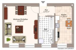 Attraktive Kapitalanlage am Hasselbachplatz – Vermietete 1-Raum-Wohnung  – Sternstraße 31, 39104 Altstadt, Magdeburg – Vorschaubild 4