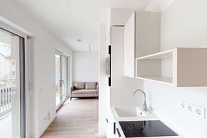 Single-Apartment mit Einbauküche